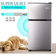 CRO Decor 3.5 Cubic Feet Compact Steel Mini Silver Color Refrigerator