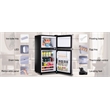 CRO Decor 3.5 Cubic Feet Compact Steel Mini Black Refrigerator