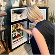 CRO Decor 3.5 Cubic Feet Compact Steel Mini Black Refrigerator