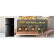 CRO Decor 3.5 Cubic Feet Compact Steel Mini Black Refrigerator