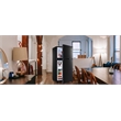 CRO Decor 3.5 Cubic Feet Compact Steel Mini Black Refrigerator