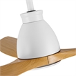 CRO Decor 52 In.Intergrated LED Ceiling Fan with Antique Brown Wood Graiin Blade