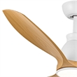 CRO Decor 52 In.Intergrated LED Ceiling Fan with Antique Brown Wood Graiin Blade
