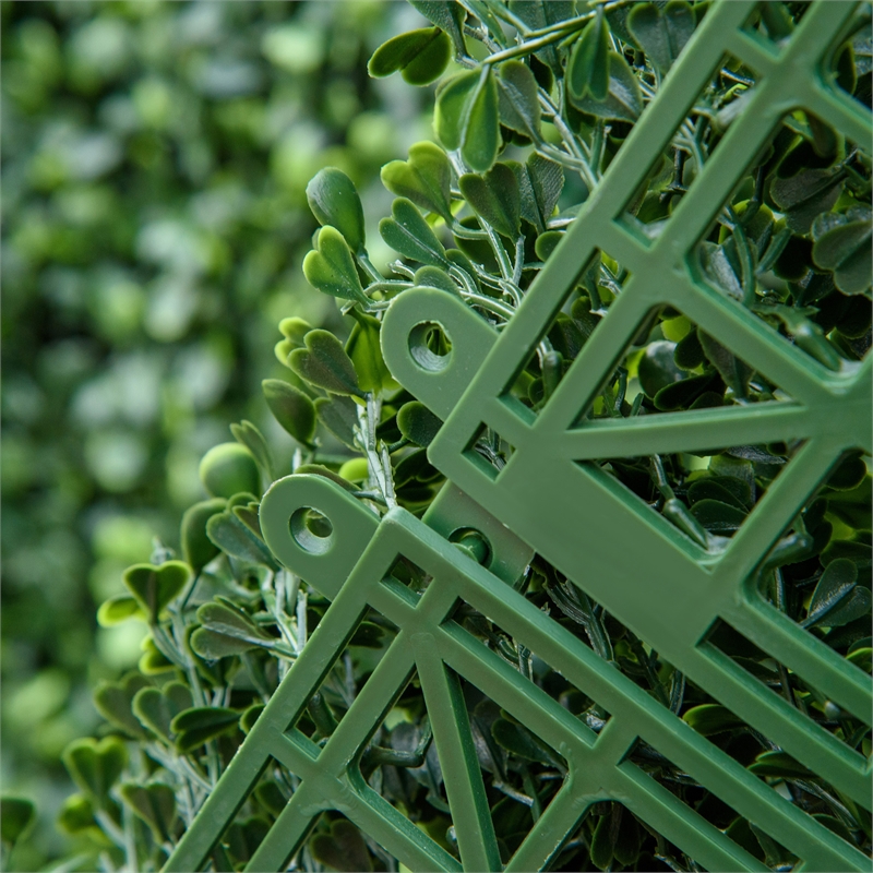 CRO Decor  Artificial Boxwood Panels Topiary Wall Greenery Backdrop with Green