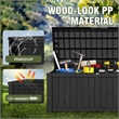CRO Decor 120 Gallon Black Outdoor Waterproof Storag Box for Yard