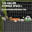 CRO Decor 120 Gallon Black Outdoor Waterproof Storag Box for Yard