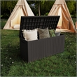CRO Decor 120 Gallon Black Outdoor Waterproof Storag Box for Yard