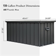 CRO Decor 120 Gallon Black Outdoor Waterproof Storag Box for Yard