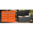 CRO Decor 150 Gallon Black Outdoor Waterproof Storage Box for Yard