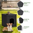 CRO Decor Black Outdoor Pet House Suitable for Small and Meium-sized Pets