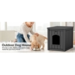CRO Decor Black Outdoor Pet House Suitable for Small and Meium-sized Pets