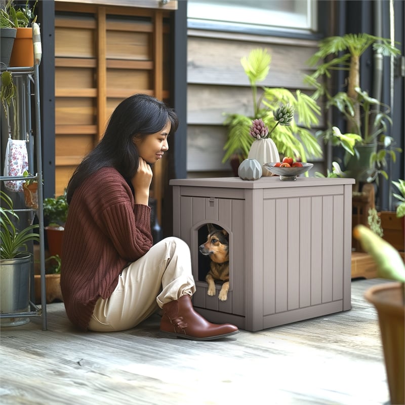 CRO Decor Outdoor Pet House Suitable for Small and Meium-sized Pets