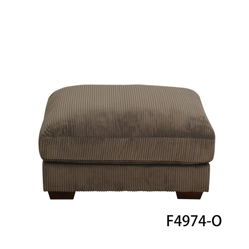CRO Decor Brown Corduroy 3-Piece Living Room Sofa Set