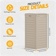 31 Gallon Light Coffee Plastic Outdoor Concealed Trash Can for Yard