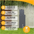 CRO Decor 31 Gallon Black Plastic Outdoor Concealed Trash Can for Yard