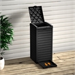 CRO Decor 31 Gallon Black Plastic Outdoor Concealed Trash Can for Yard
