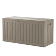 CRO Decor 80 Gallon Large Resin Water Resistant Patio Storage Box - Brown