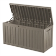 CRO Decor 80 Gallon Large Resin Water Resistant Patio Storage Box - Brown