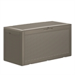 CRO Decor 100gal Resin Water Resistant Patio Storage Box with Rattan Pattern