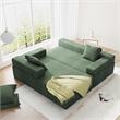 2-Piece Chenille Green Combination Floor Compressed Sofa-No Assembly Required