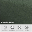 2-Piece Chenille Green Combination Floor Compressed Sofa-No Assembly Required