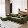 2-Piece Chenille Green Combination Floor Compressed Sofa-No Assembly Required