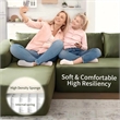 2-Piece Chenille Green Combination Floor Compressed Sofa-No Assembly Required