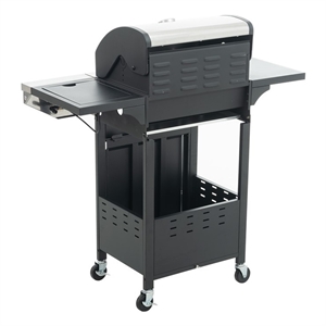4 Burner Barbecue Grill Stainless Steel Gas Grill with Side Burner 46500 BTU