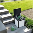 50-Gallon Weatherproof Outdoor Storage Box - Black and White Resin