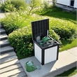 50-Gallon Weatherproof Outdoor Storage Box - Black and White Resin
