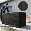 100-Gallon Weatherproof Resin Outdoor Storage Box with Petal Design - Black