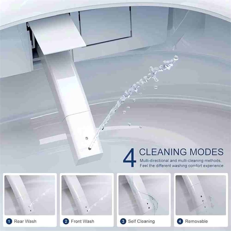 PLUS Series White Smart Toilet with Ceramic Construction & Temperature Sensing