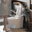 CRO Decor Modern White Smart Toilet with Ceramic Construction