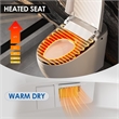 CRO Decor Modern White Smart Toilet with Ceramic Construction