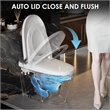 CRO Decor Modern White Smart Toilet with Ceramic Construction