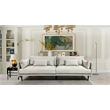CRO Decor Modern Fabric Upholstered Assembly Living Room Sofa Set in Light Gray