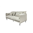 CRO Decor Modern Fabric Upholstered Assembly Living Room Sofa Set in Light Gray