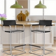 CRO Decor Stainless Steel Dining Chair Office Chair-Black