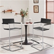 CRO Decor Stainless Steel Dining Chair Office Chair-Black