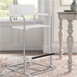 CRO Decor Stainless Steel Dining Chair Office Chair-White
