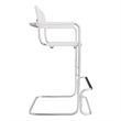CRO Decor Stainless Steel Dining Chair Office Chair-White