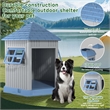 CRO Decor Dog House Indoor Outdoor Durable  for Small Medium Dogs-BULE