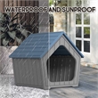 CRO Decor Resin Closed-type Cat House Cat Bed -Gray