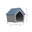 CRO Decor Resin Closed-type Cat House Cat Bed -Blue
