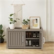 CRO Decor Resin Double-door Shoe Cabinet -Gray