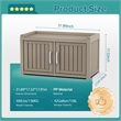 CRO Decor Resin Double-door Shoe Cabinet -Gray