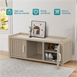 CRO Decor Resin Double-door Shoe Cabinet -Gray