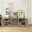 CRO Decor Resin Double-door Shoe Cabinet -Gray