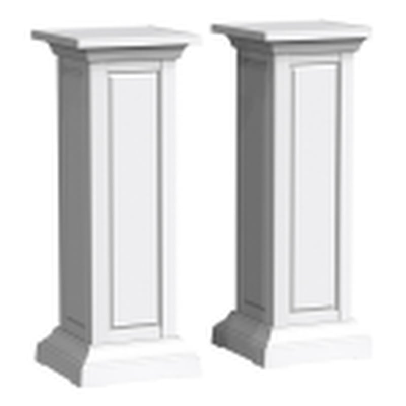 CRO Decor White Resin Sleek Plant Stand with Tiered Display Gardening System