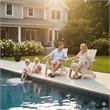 CRO Decor Black Folding Adirondack Chair
